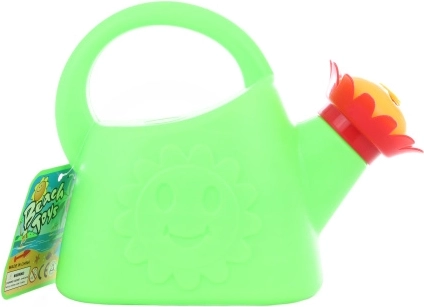 Plastic gieter met afneembare bloemvormige broes (mix kleuren)