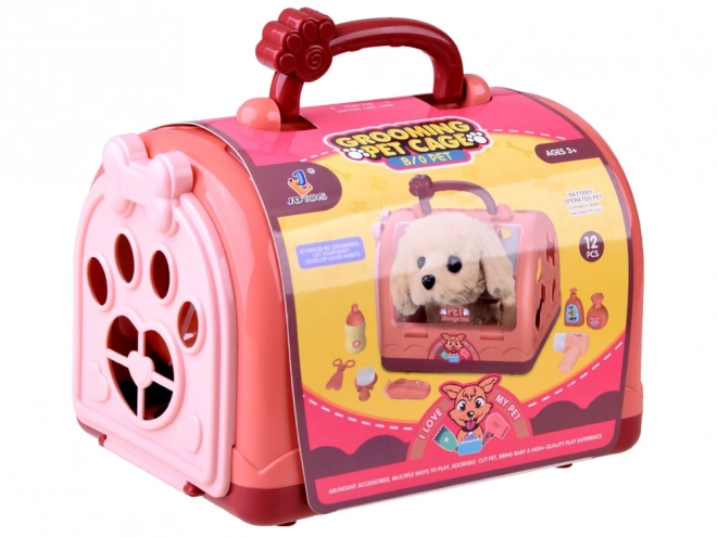 Interactieve pluchen hond in SPA-salon