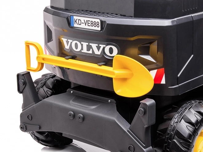 Kinderaccu-graver Volvo met beweegbare schep – Geel