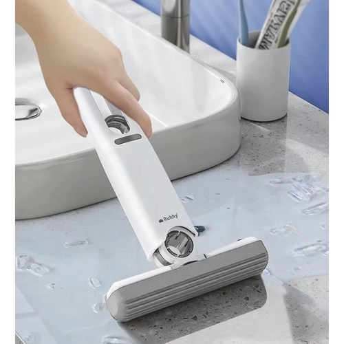 Compacte mini mop met vervangende reinigingskoppen