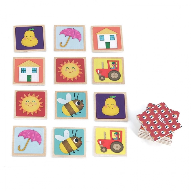Houten memoryspel Boerderijdieren