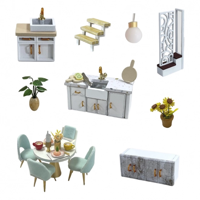 Negentig miniatuur huisjes Sprookjeskasteel