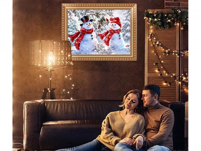 Diamant Borduurwerk Sneeuwpop Kerst Mozaïek 5D