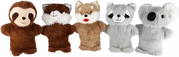 Pluchen handpop dier 30 cm voor kinderen 0+