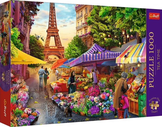 TREFL Puzzel Premium Plus Theetijd: Bloemenmarkt 1000 stukken