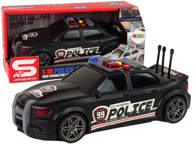 Politie sportwagen 1:16 Black Sound