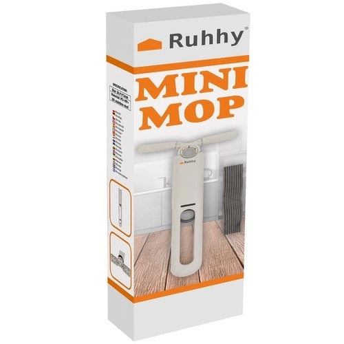 Compacte mini mop met vervangende reinigingskoppen