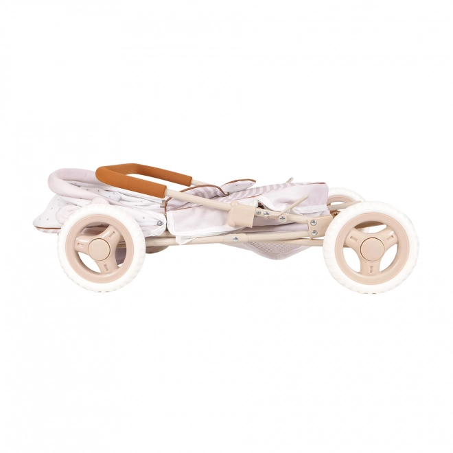 Opvouwbare poppenwagen met parasol en tas Verona 60 cm