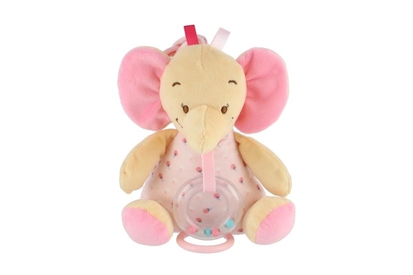Muziekdoos - roze olifant 18 cm