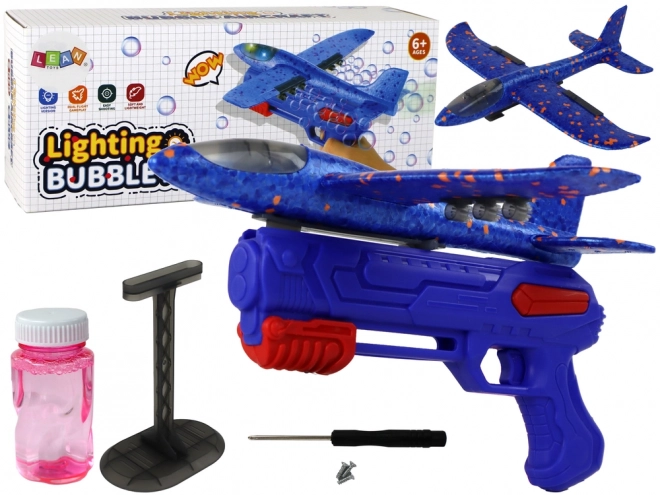 Belletjesblasende Pistol Vliegtuig Blauw