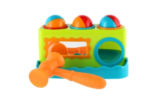 Hamertje met kunststof hamer en spiegeltje 21cm
