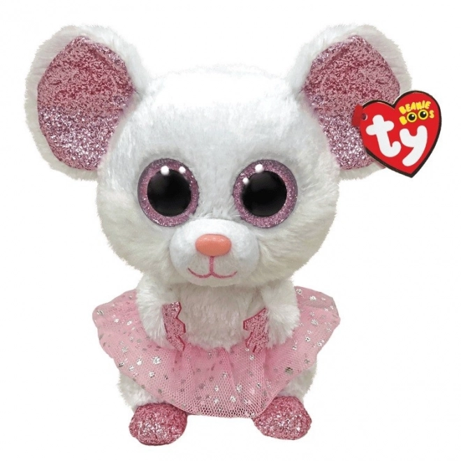 Maskot Ty, witte ballerina - Nina 24 cm