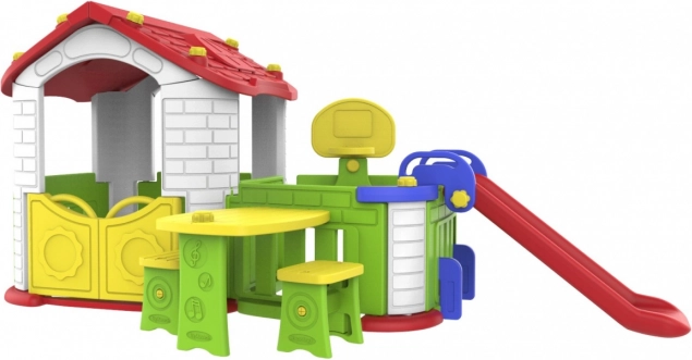 Kinder tuinhuis 5-in-1 met rood dak