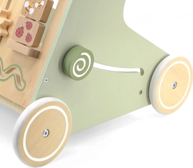 PolarB olijfkleurige educatieve loopwagen