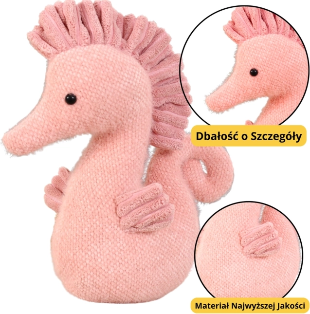 Pluchen roze zeepaardje 25 cm