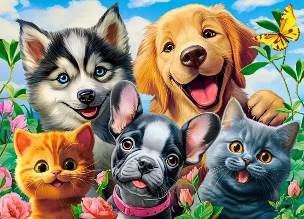 Castorland puzzel dierenselfie 120 stukjes