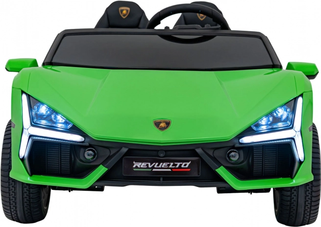 Elektrische kinderauto Lamborghini Revuelto XL – groen, 24 V, 4x200 W, dubbele stoel