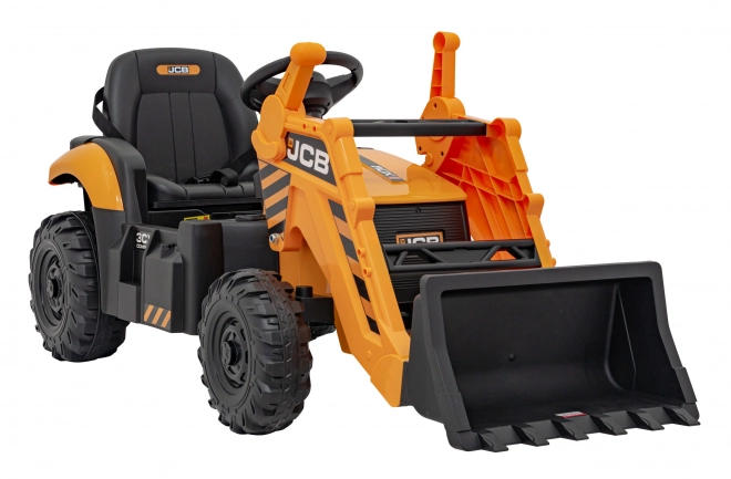 Kinder ritje op JCB Traktor met graafmachine