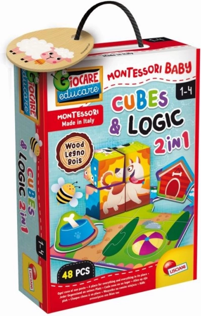 Montessori houten blokken met diertjes voor logisch denken