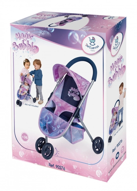 DeCuevas 90276 Driewieler Sportwagen voor Poppen Magic Bubble 2024 - 55 cm
