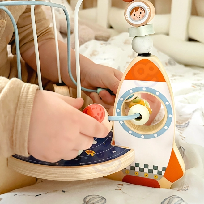 Houten raketlus van Tooky Toy