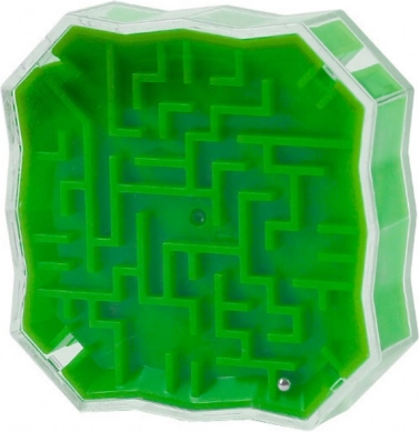 Logisch Spel Labyrint met Kogeltje Groen