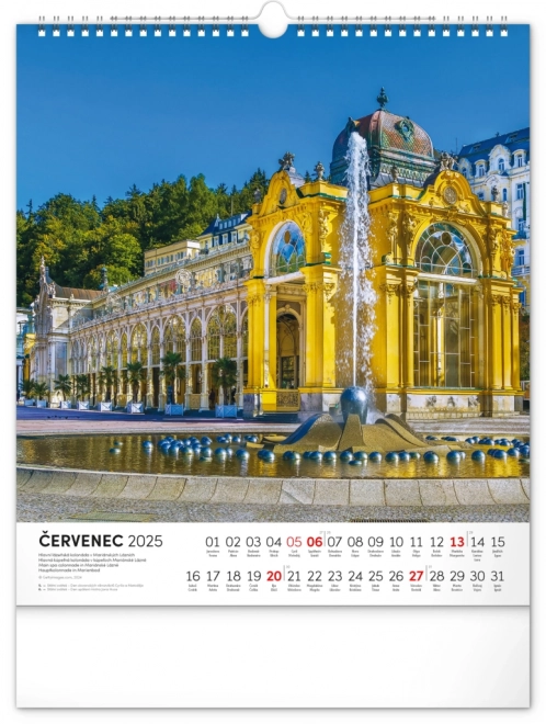 NOTIQUE Muurkalender Tsjechië 2025, 30 x 34 cm