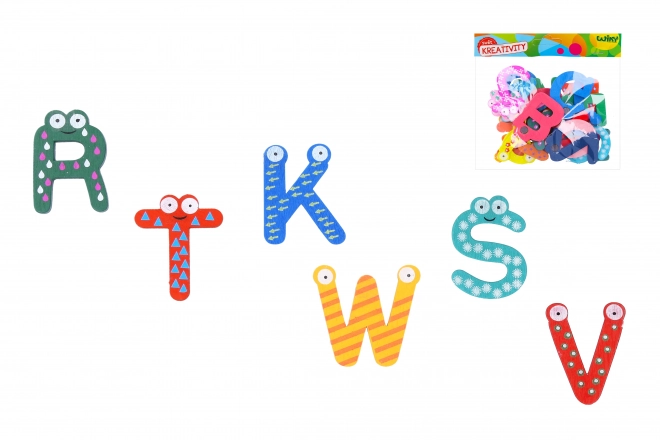 Houten magnetische letters