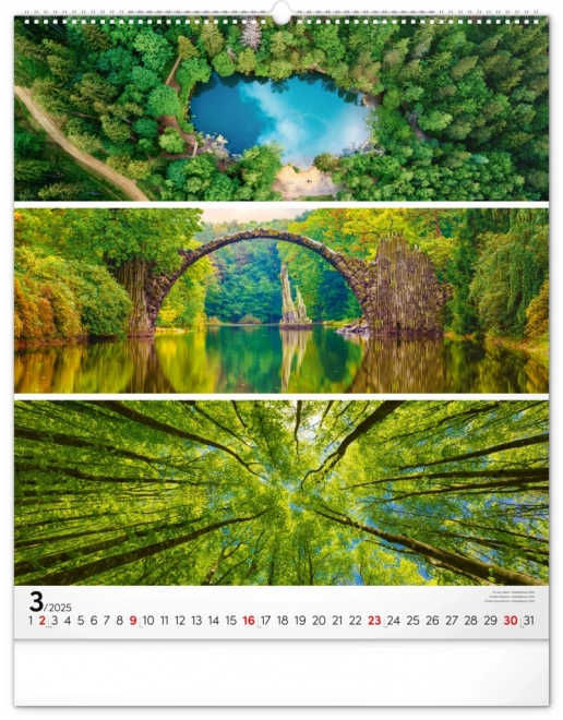NOTIQUE Muurkalender Palet 2025, 48 x 56 cm