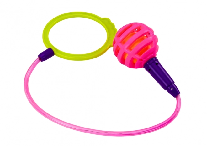 Skáčací Skipper Hula Hop op de Enkel Roze met LED-verlichting