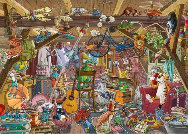 Puzzel 1000 stukjes - Plezier op de zolder