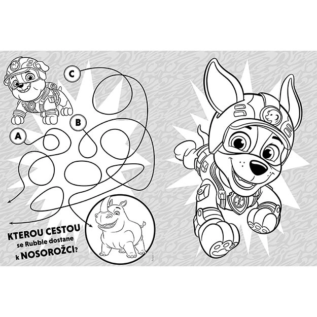 Kleurboeken Paw Patrol: Poten in de jungle