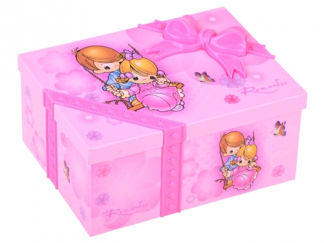Roze sieradendoos met een muziekkistje voor kleine meisjes