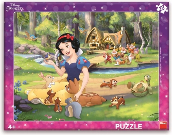 Puzzel Sneeuwwitje en de diertjes 40 stukjes bordpuzzel