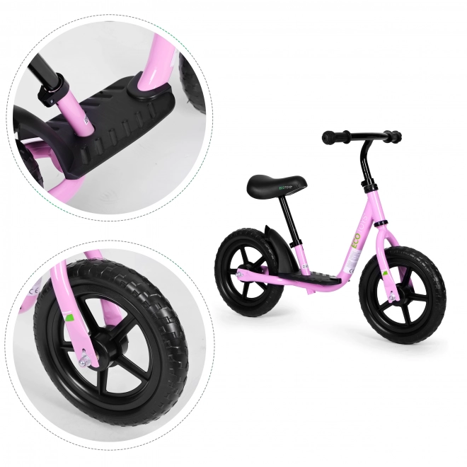 Kinderloopfietsje met platform ECOTOYS roze