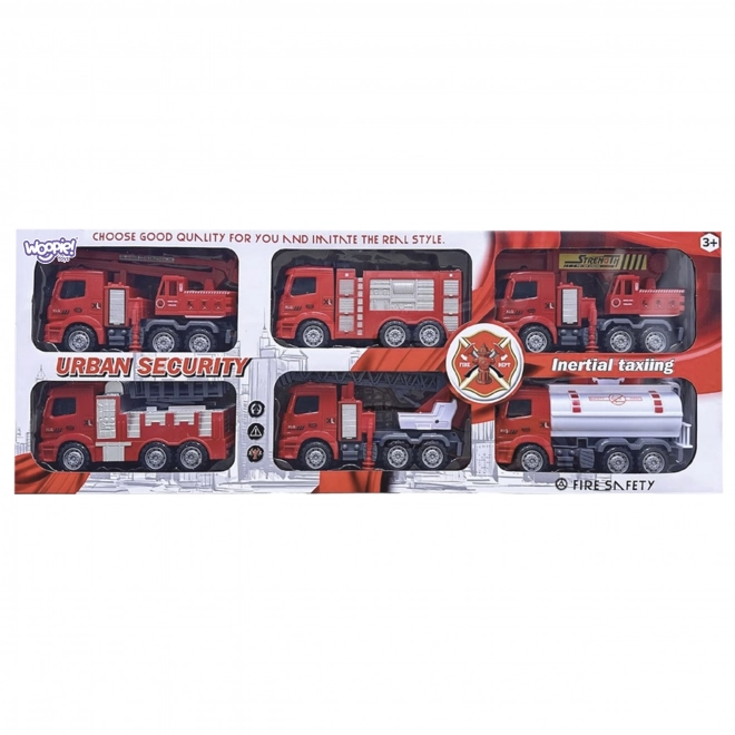 Woopie set brandweerauto's 6-in-1