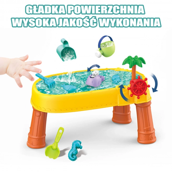 Woopie watertafel 2in1 zandbak en piratenschip
