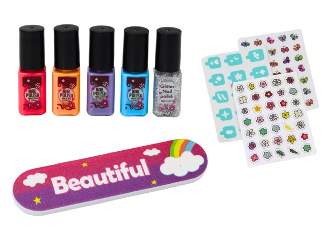 Set voor Nagelverzorging Manicure Lakken Stickers Droger
