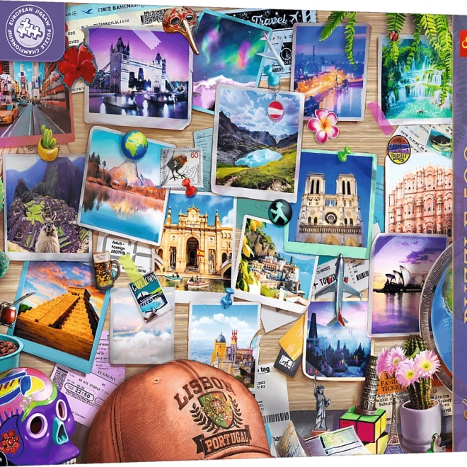 Puzzel TREFL Premium Plus Theetijd: Herinneringen van Reizen 500 Stuks