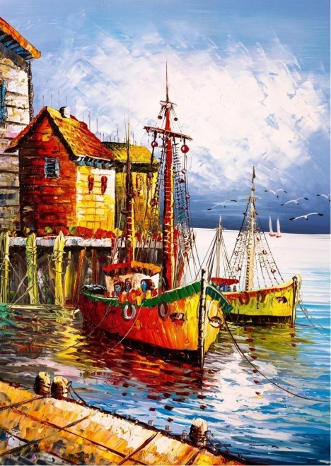 Puzzle ART PUZZLE oranje haven 500 stukjes