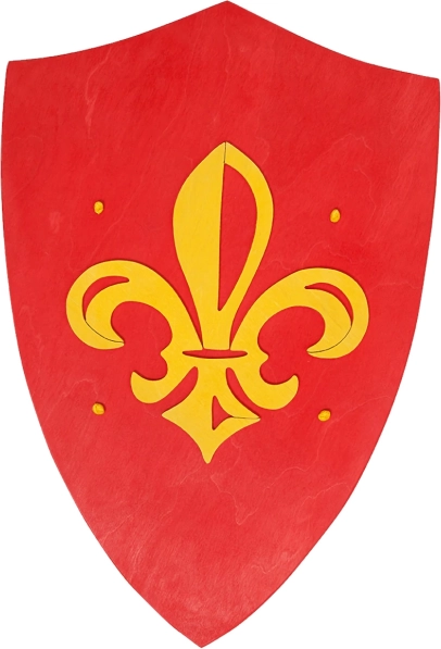 Kinderhouten schild FAUNA ANJOU – rood, 36 × 25 cm