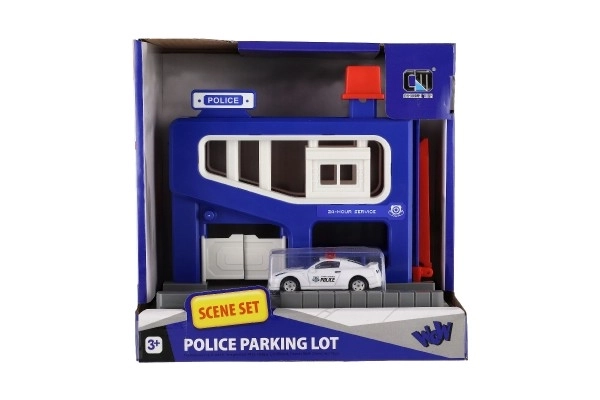 Politieparkeergarage met autootje