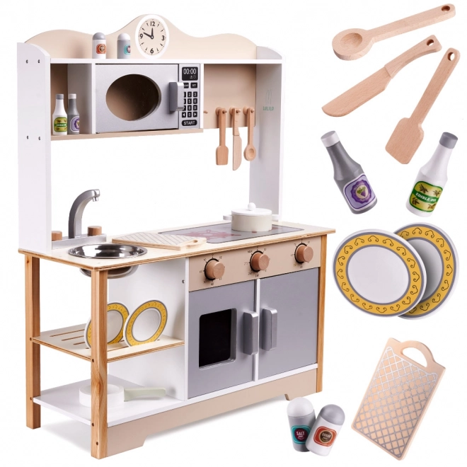 Houten keuken Lulilo met accessoires