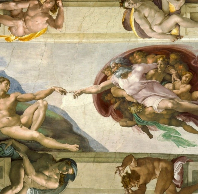 Vierkante puzzel De schepping van Adam 1000 stukjes