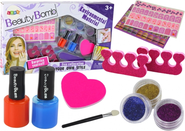 Nagelverfset met stickers Beauty Bomb XXL