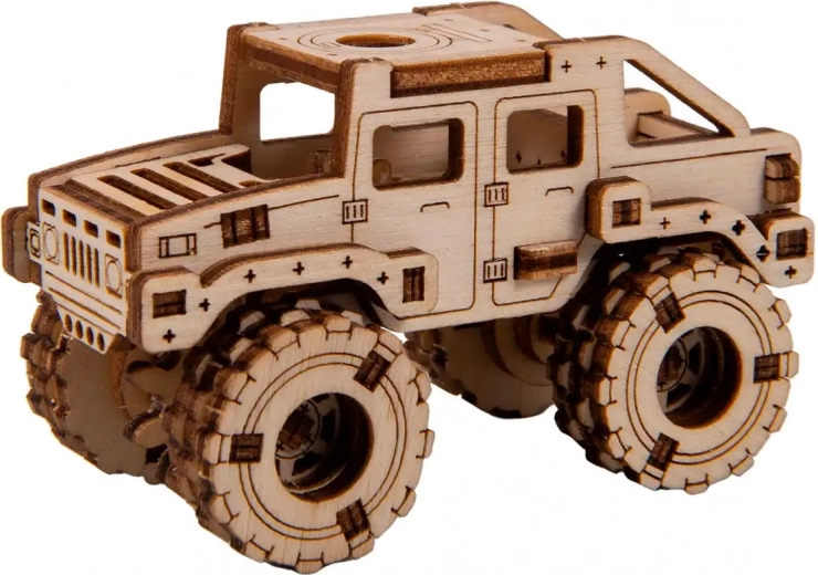 Houten 3D-puzzel – monstertruck 2