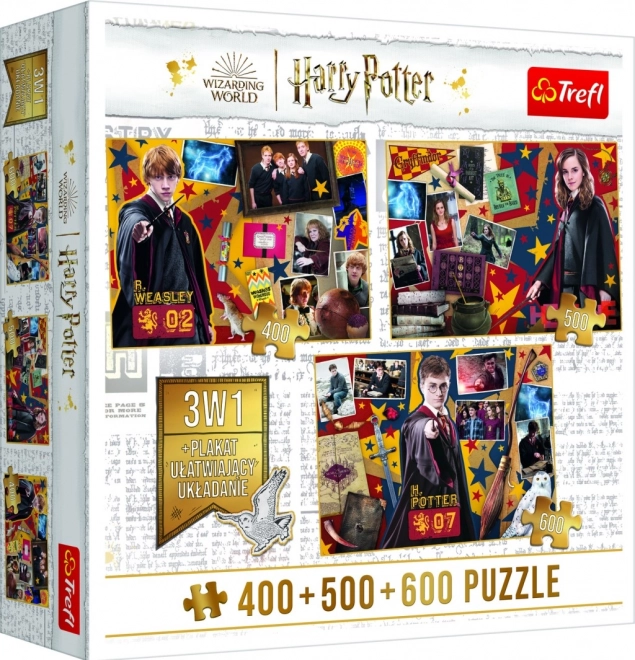 TREFL Puzzel Harry Potter: Ron, Hermelien en Harry 400 + 500 + 600 stukjes