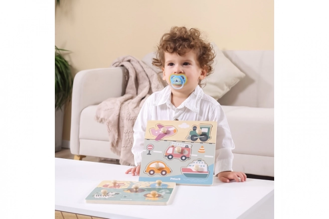 Houten insteekpuzzel - dieren