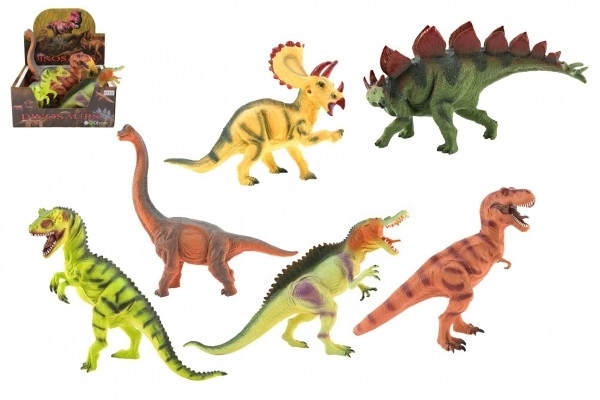 Dinosaurus 25-32 cm plastic 6 soorten