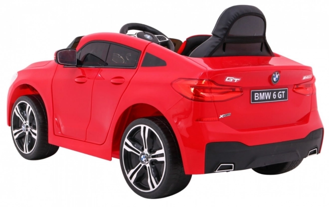 BMW 6 GT Accu Auto rood + afstandsbediening + langzame start + EVA + gordels + LED MP3